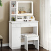 Dressing Table With Led Mirror Drawers Stool Set Makeup Desk Vanity Table Lufjaw