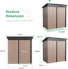 Metal Garden Shed with Lockable Door,Waterproof Outdoor Storage Box for Backyard
