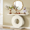 100cm Console Table with Geometric Base,Wood Entryway Sofa Table for Living Room