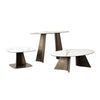 Console Table Ceramic Glass Top Marble Effect Brown Metal Frame Entryway Hallway