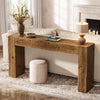 63-Inch Solid Wood Console Table, Farmhouse Entryway Sofa Table Behind Couch