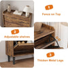 Shoe Storage Cabinet with 3/2 Flip Drawers for Hallway w/ Adjustable Shelves