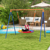 Kids Swing Set, Nest Swing Seat with A-Frame Structure for Outdoor Use