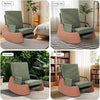 Upholstered Plush Rocking Recliner Accent Reading Chair w/ Footrest Side Pocket