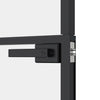 Interior Door Black 76x201.5 cm Tempered Glass&Aluminium