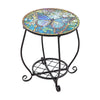 Small Garden Mosaic Butterfly Drinks Side Table Bistro Dining Outdoor Patio Home