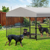 Large Outdoor Dog Kennel 10X10X6FT Cage for Playpen w/ UV Water Resistant Roof