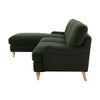 Dusk Hampshire Dark Olive Velvet Left Hand Chaise Sofa RRP £999