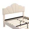 FABRIC UPHOLSTERED PLATFORM BED 4FT6 DOUBLE BED FRAME WITH HEADBOARD IN VELVET