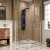 Thermostatic Shower Panel Column Tower With Body Jets Twin Head Bathroom Shower