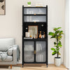 Kitchen Pantry Storage Cabinet 192 CM Tall Freestanding Metal Coffee Bar