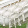 Large Boho Cotton Fringe Double Camping Hammock Bed White 2 Person 200x150cm