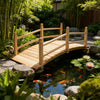 Garden Pond Water Bridge Wooden Stream Outdoor Feature Low Rail 140cm new