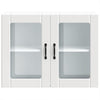 Kitchen Wall Cabinet with Glass Door Lucca White Engineered Wood
