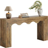 160 cm Console Table for Hallway, Farmhouse Entryway Table with Wavy Design