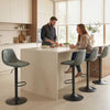 Bar Stools Set of 2, Modern Swivel Barstools for Dining Room, Green