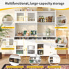 Multi-Purpose Kitchen Storage Cabinet w/ Cupboard Cabinets Drawers Shelves White