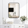Aluminum Framed Wall Mounted Mirror Bathroom Vanity Mirror 70 cm x 50 cm
