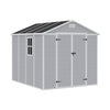 8x8ft Large Plastic Shed Outdoor Garden Tools Storage House with 2 Doors & Floor