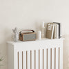 Radiator Cover Vertical Slat Modern Stylish MDF Wood White Black Cabinet Shelf