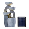 Garden Solar Water Feature LED Light Fountain Outdoor Indoor Resin Ornament Pump