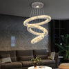 K9 Crystal 3 Ring Chandelier LED Ceiling Lights Pendant Light Dimmable w. Remote