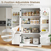 Kitchen Modern Floor Storage Cabinet Pantry Cabinet with 4 Doors