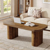 120cm Rectangle Coffee Table Wood Center Low Cocktail Tea Table for Living Room