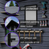 6X4FT Plastic Garden Shed Pent with Floor Window Lockable Door Wood Grain Grey
