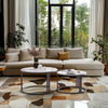 2pcs Nesting Round Coffee Table Sintered Stone End Tables Living Room Furniture