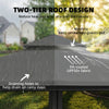 3.3 x 3.3 m Garden Gazebo with Shelves, UPF50+ Permanent Gazebo