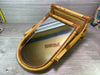 VINTAGE BAMBOO DRESSING TABLE ORIGINAL 1970s SWIVEL MIRROR rattan cane