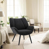 Modern Accent Chairs with Metal Legs,for Living Room Bedroom Office, Dark Grey