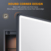 Bathroom Mirror Cabinet with Shaver Socket Demister 3 LED Lights Black Cupboard