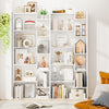 Decorative Storage Shelving Unit with Open Display Shelf-White