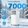 Portable Air Conditioner 7000 BTU, 6-in-1 Air Conditioning Unit Sleep Mode Timer