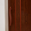 12mm Brown Plastic Folding Accordion Door PVC Gloss Washable Doors Sliding Panel