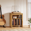 Industrial Record Player Cabinet with Wheels, Vinyl CD Media Storage Side Table