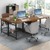200 cm Extra Long Computer Desk, Double Writing Table Study Desk with 2 Drawers