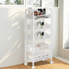 5 Tier Metal Kitchen Trolley - 4×360° Casters Rolling Storage Cart for Laundry