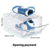 6PCS Stackable Foldable Boxes Trainers Organiser Clear Plastic Shoe Storage Box