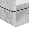 Xono High Gloss Coffee Table With Shelf In Magnesia Marble Effect