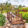 Wooden Bridge Garden Fir Wood Bridge Stable Decorative Bridge with Railing