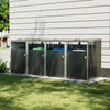 Four Wheelie Bin Storage Metal Store Cover Garden Rubbish Dustbin Keeping 4 Shed