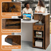 White Reception Desk Front Counter Desk w/ Drawer