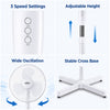 16” Pedestal Fan Stand Fan 3 Speed Adjustable Height Oscillating White UK