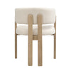 Dining Chairs Set of 4 w/ Boucle Fabric & Sturdy Wooden Frame for Dining, Living