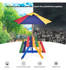 Kids Picnic Table Bench Set Children 4 Seat Activity Play Table with Umbrella