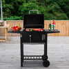 XL Outdoor Smoker Barbecue Charcoal BBQ Grill Portable Garden Cooking Trolley UK