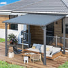 Aluminium Lean to Gazebo Outdoor Metal Harodtop Wall-Mounted Heavy Duty Pergolas